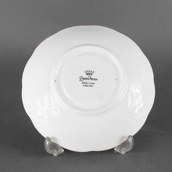 Queen Anne Lt Blue Pink Bone China Made In England Tea Cup Saucer Set