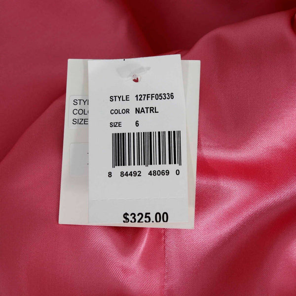 Milly NEW $325 Sz S Cream Tan Faux Fox Mink Fur Pink Lined Vest