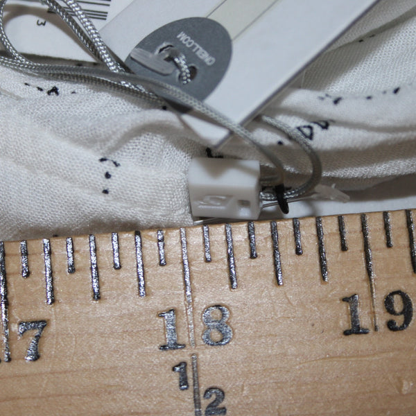 Oneill Dress NEW $60 Sz L White Black Cold Shoulder Lined Hi Lo 100% Viscose