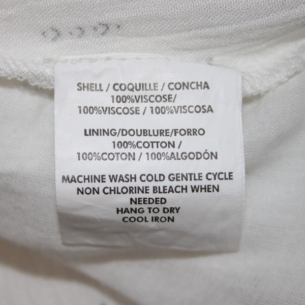 Oneill Dress NEW $60 Sz L White Black Cold Shoulder Lined Hi Lo 100% Viscose