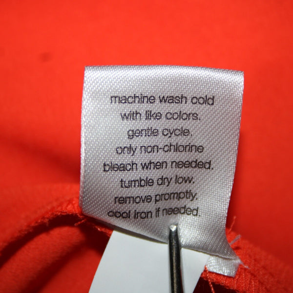 Elizabeth And James Sz S Orange Sheer Tiered Side Zip Long 100% Polyester Dress