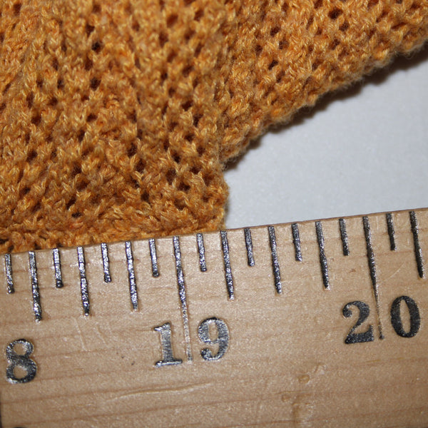 The Odells Sz S Mustard Yellow Open Knit Long Sleeve 100% Cotton Sweater