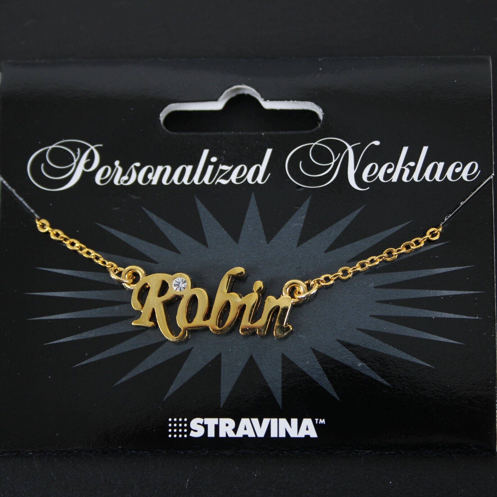 ROBIN NEW Goldtone Rhinestone Accent 14.5" w 4.5" Multi Ring Ext Necklace