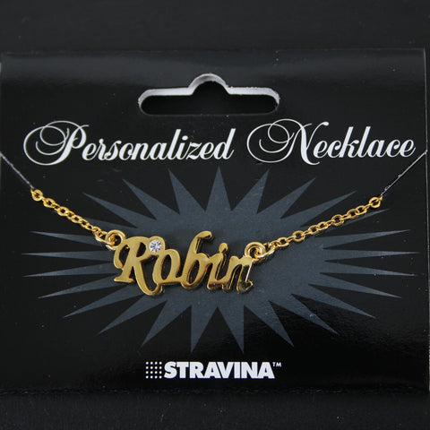 ROBIN NEW Goldtone Rhinestone Accent 14.5" w 4.5" Multi Ring Ext Necklace