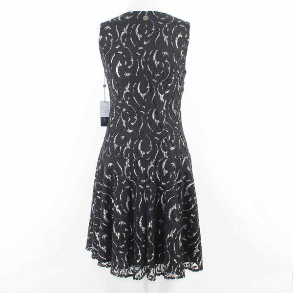 Tommy Hilfiger NEW $139 Sz 4 Black Silver Lined Lace Nylon Blend Dress