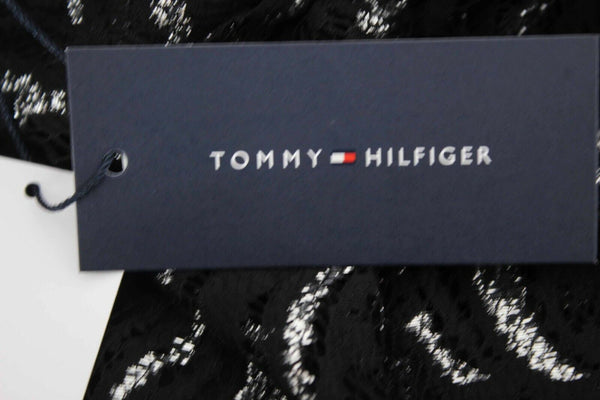 Tommy Hilfiger NEW $139 Sz 4 Black Silver Lined Lace Nylon Blend Dress