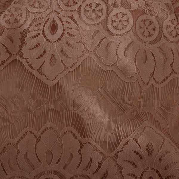 BB DAKOTA Sz 2 Peach Lace Overlay Lined Sheer Back Halter Nylon Poly Dress