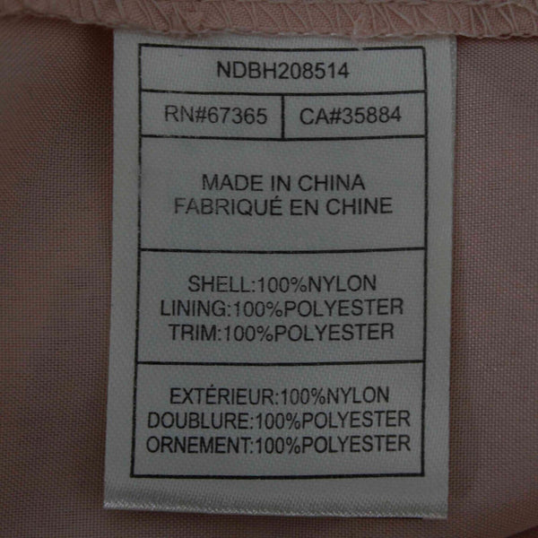 BB DAKOTA Sz 2 Peach Lace Overlay Lined Sheer Back Halter Nylon Poly Dress