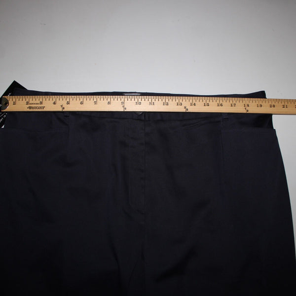 Salon Z Real Clothes NEW $98 Kimberly Sz 16 x 30 Navy Blue Pockets Cotton Pant