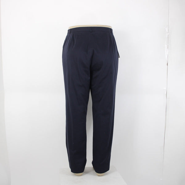 Salon Z Real Clothes NEW $98 Kimberly Sz 16 x 30 Navy Blue Pockets Cotton Pant