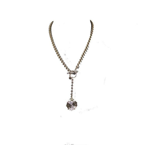 Loft NEW Goldtone Opalescent Chain Link 17" Lariat Necklace