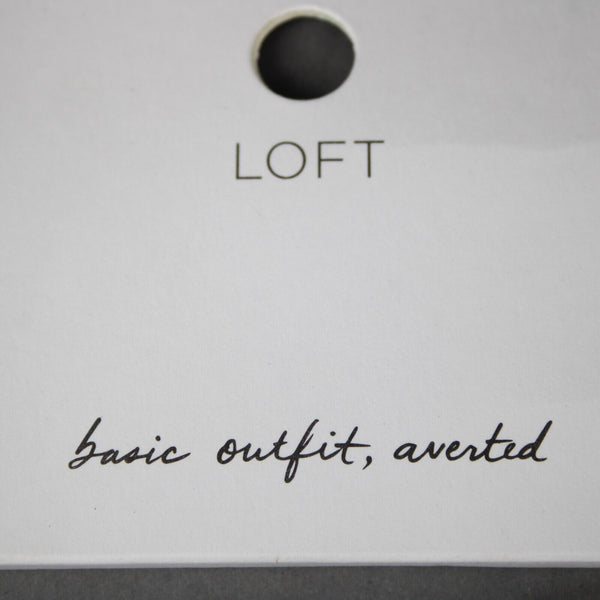 Loft NEW Goldtone Opalescent Chain Link 17" Lariat Necklace