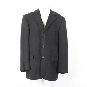 Alfani $250 Sz 40R Black Micro Texture 3 Button 100% Polyester Blazer Jacket