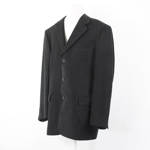 Alfani $250 Sz 40R Black Micro Texture 3 Button 100% Polyester Blazer Jacket
