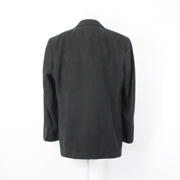 Alfani $250 Sz 40R Black Micro Texture 3 Button 100% Polyester Blazer Jacket