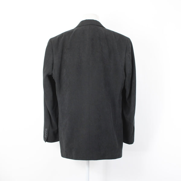 Alfani $250 Sz 40R Black Micro Texture 3 Button 100% Polyester Blazer Jacket