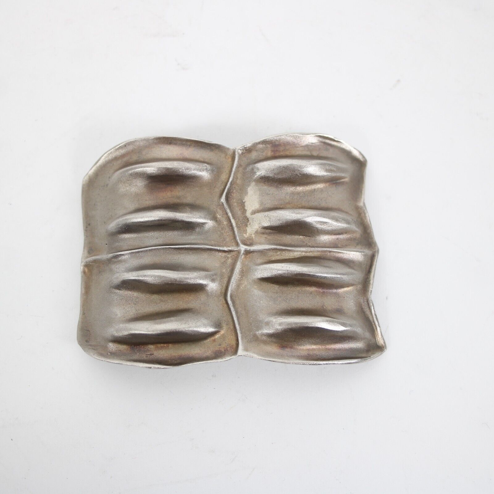 Sterling Silver Textured 57 Grams Brushed Silver 3" Artisan Crafted Pin