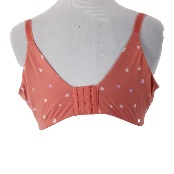 Torrid Curves Bra Balconette Sz 46DD Rust Pink Wired Full Coverage Nylon Spandex