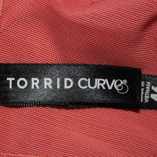 Torrid Curves Bra Balconette Sz 46DD Rust Pink Wired Full Coverage Nylon Spandex