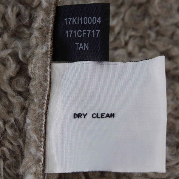 Kenneth Cole GIII NEW $90 Sz L Taupe Hooded Poly Acrylic Vegan Shearling Coat