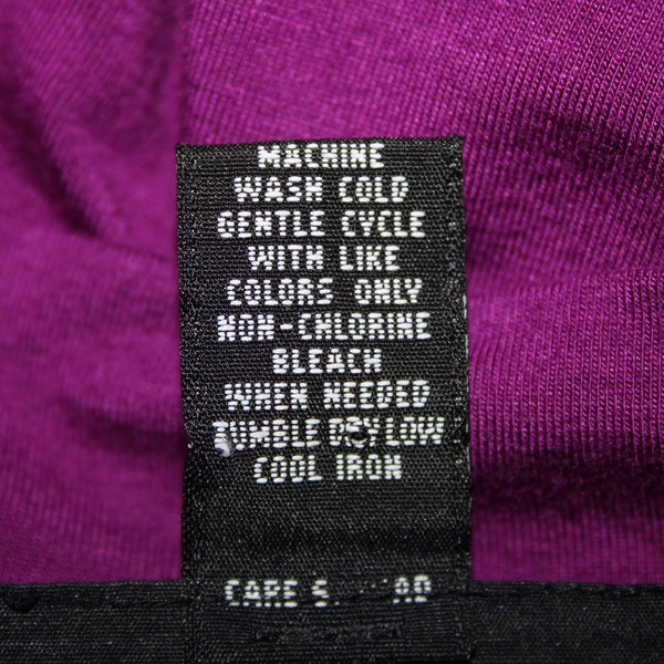 Alfani NEW Sz XL Pure Berry Purple Ruffle Collared Long Sleeve Rayon Spandex Top