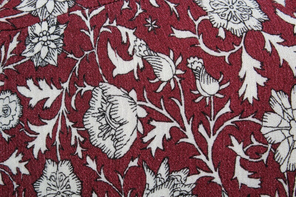 Others Follow Sz S Burgundy Cream Asymmetrical Hem 100% Rayon Bohemian Top