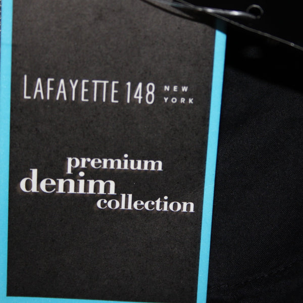 Lafayette Jeans NEW $248 Classic Sz 16 x 33 Black Denim Pockets Cotton Poly Jean