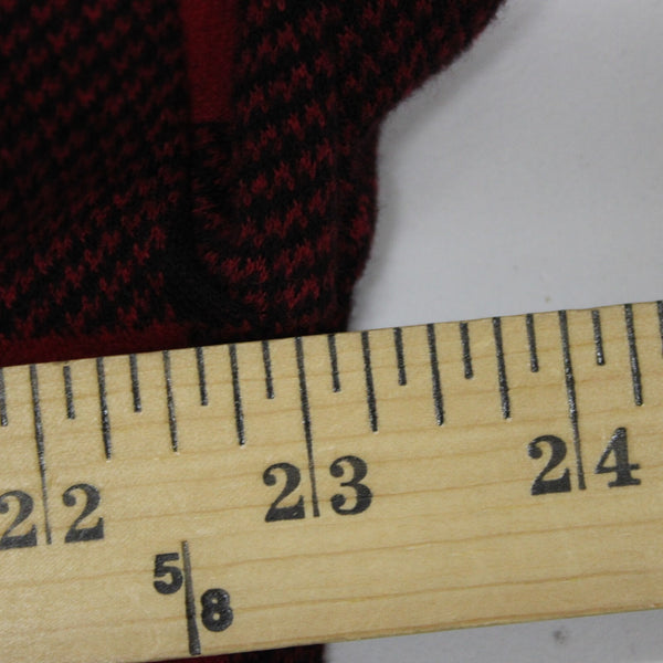 J Jill NEW $79 Sz M Scarlt Black Red Plaid Cotton Polyester Spandex Sweater
