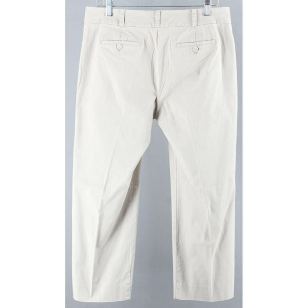 Talbots Signature Sz 8 X 25 Beige Cuffed Cotton Blend Crop Capri Pant