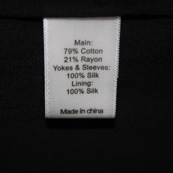 St John Sz 4 Black Sheer Lined Lace Overlay Floral Cotton Rayon Silk Dressy Top