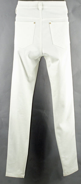 V Christina NEW Sz 2 x 30 Ivory Gold Embroidered Rayon Poly Spandex Pant