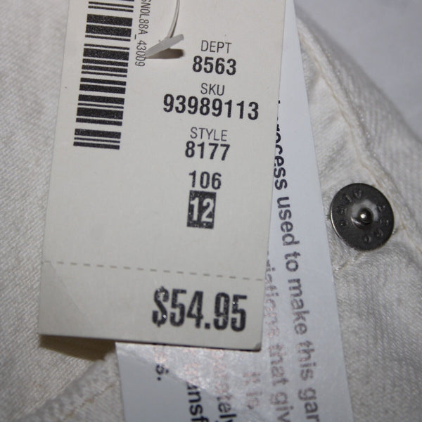 Aeropostale NEW $55 Sz 12 x 5 White Distressed High Rise Cut Off Cotton Shorts