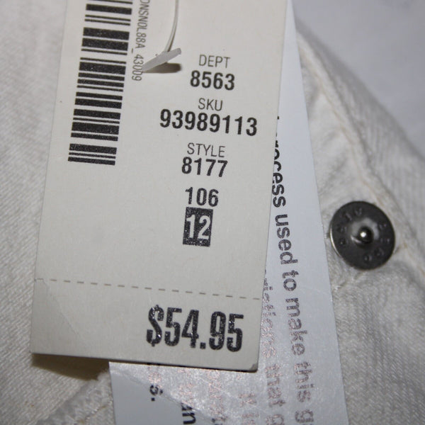 Aeropostale NEW $55 Sz 12 x 5 White Distressed High Rise Cut Off Cotton Shorts