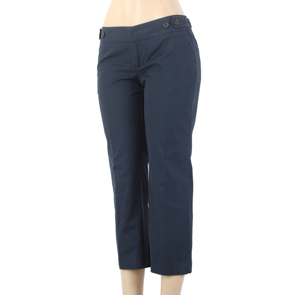 Banana Republic Capri Pant NEW $40 Martin Fit Sz 6 x 24 Navy Blue 100% Cotton