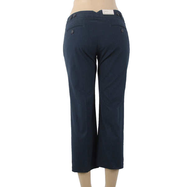 Banana Republic Capri Pant NEW $40 Martin Fit Sz 6 x 24 Navy Blue 100% Cotton