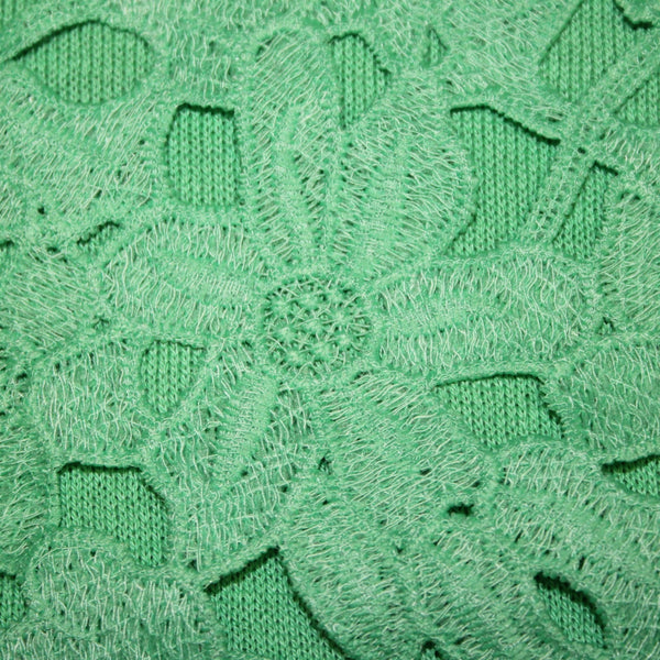 New York And Company Cardigan Sweater NEW $50 Sz XL Green Embroidered Cotton
