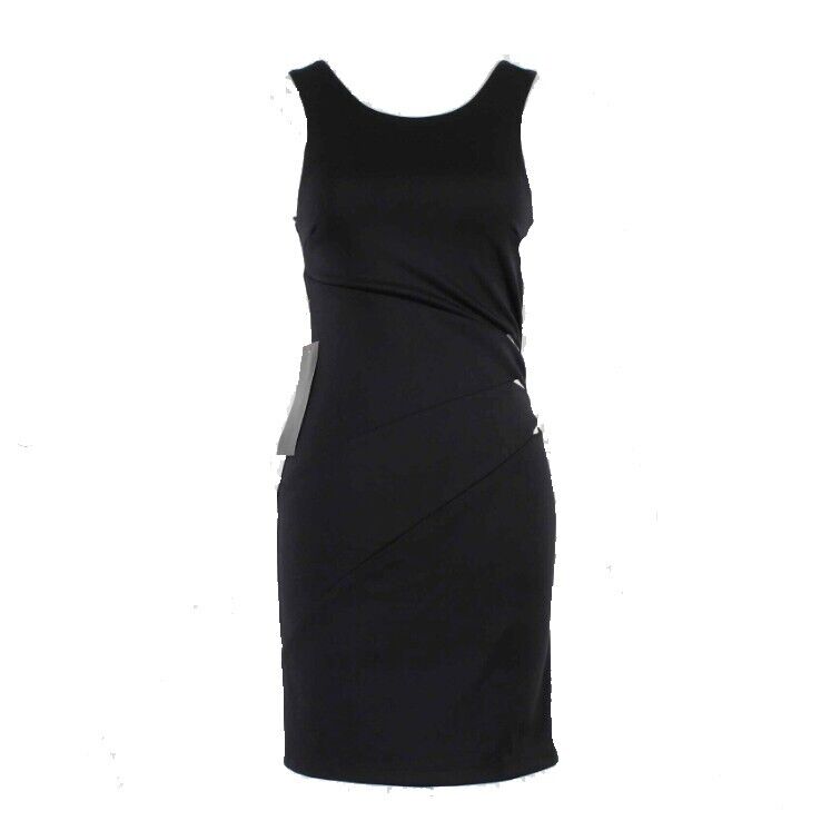 Bebe Addiction NEW Kerra Sz S Black White Zip Side Open Side Poly Spandex Dress