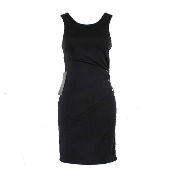 Bebe Addiction NEW Kerra Sz S Black White Zip Side Open Side Poly Spandex Dress