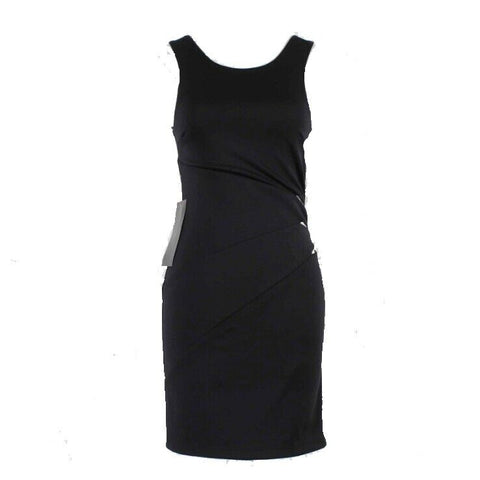 Bebe Addiction NEW Kerra Sz S Black White Zip Side Open Side Poly Spandex Dress
