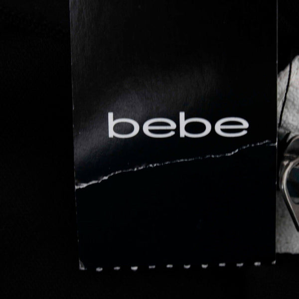 Bebe Addiction NEW Kerra Sz S Black White Zip Side Open Side Poly Spandex Dress