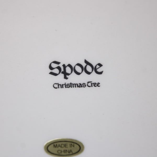 Spode Cookie Jar Christmas Tree Hand Painted Earthenware 2 Pc 13" Cookie Jar