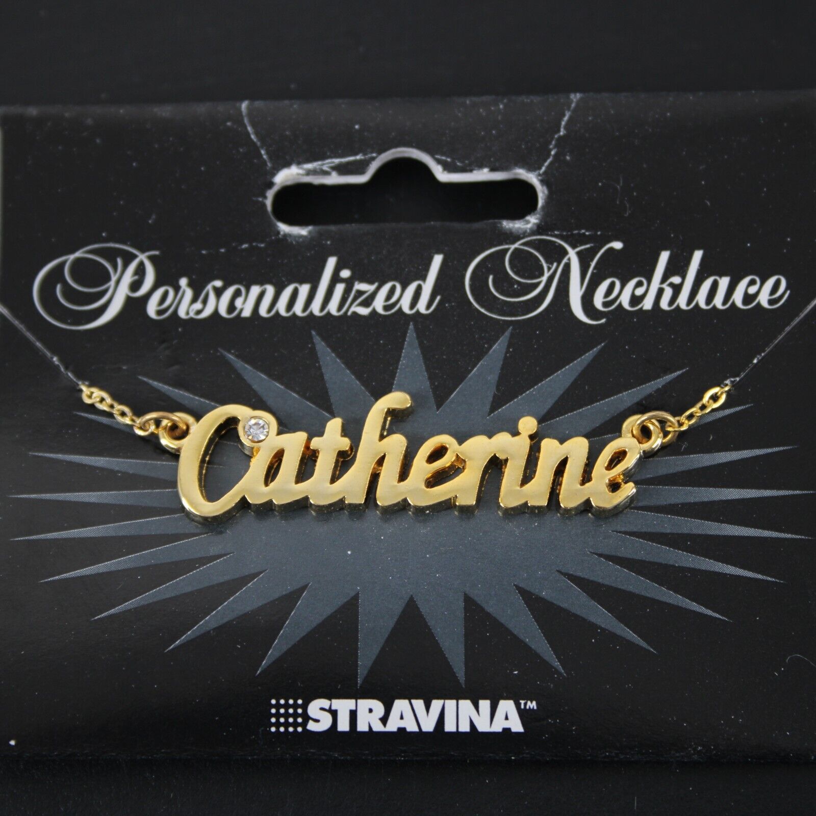 CATHERINE NEW Goldtone Rhinestone Accent 14.5" w 4.5" Multi Ring Ext Necklace
