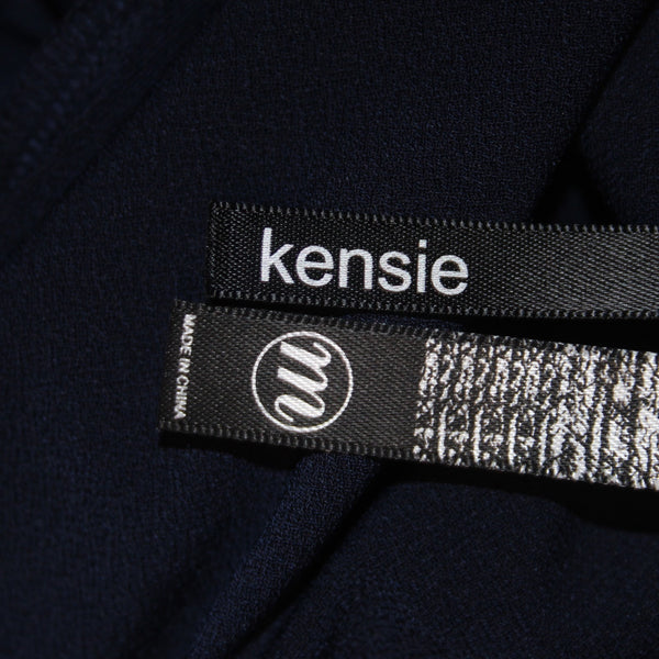Kensie Dress NEW Sz M Navy Blue Cold Shoulder Turtleneck Poly Spandex Dress