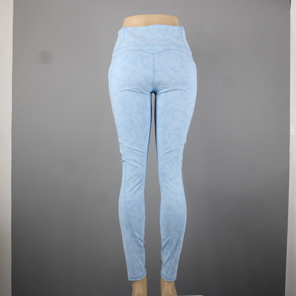Fabletics NEW $80 Pure Luxe Sz L x 31 Lt Blue Oasis Pocket Polyester AW Pant