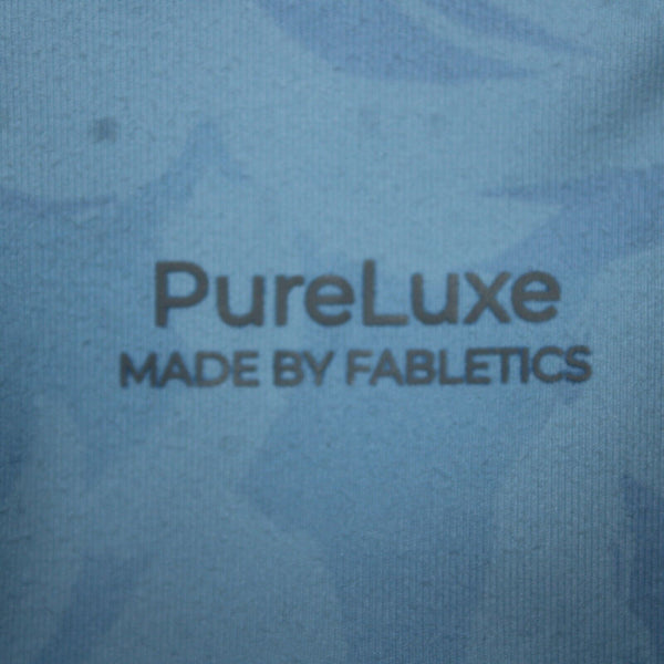 Fabletics NEW $80 Pure Luxe Sz L x 31 Lt Blue Oasis Pocket Polyester AW Pant