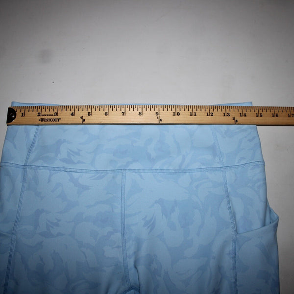 Fabletics NEW $80 Pure Luxe Sz L x 31 Lt Blue Oasis Pocket Polyester AW Pant