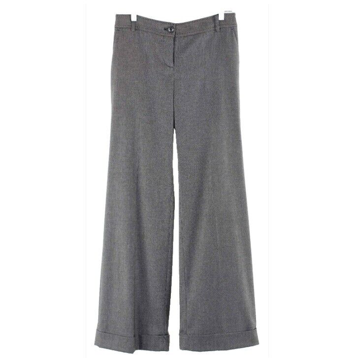 White House BM Sz 4R x 32 Black Gray Legacy Cuff Wide Leg Poly Blend Pant