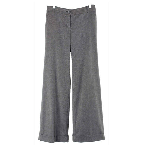 White House BM Sz 4R x 32 Black Gray Legacy Cuff Wide Leg Poly Blend Pant