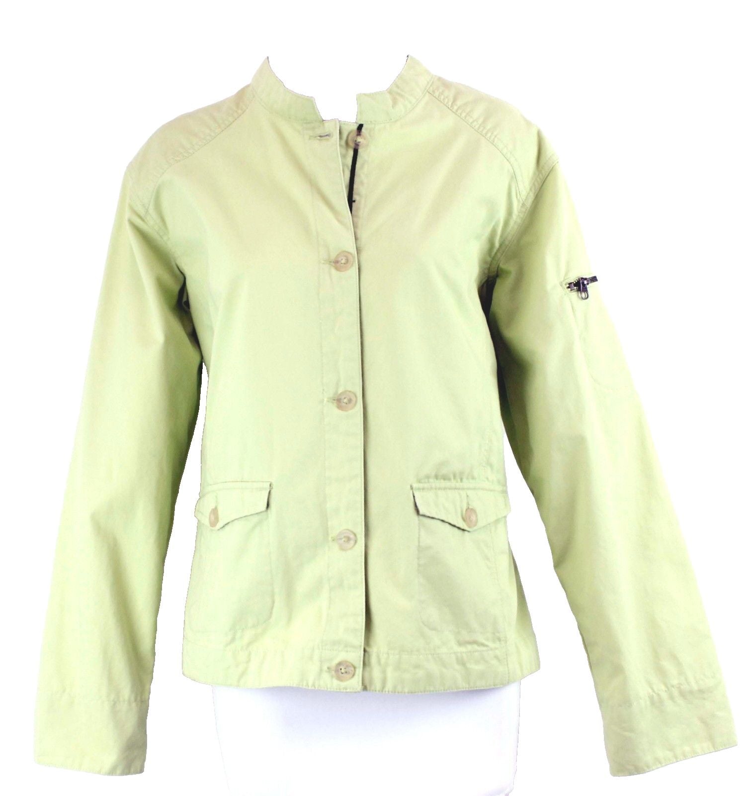Columbia Sz L Lime Green Pink Black Cotton Windbreaker Lightweight Jacket