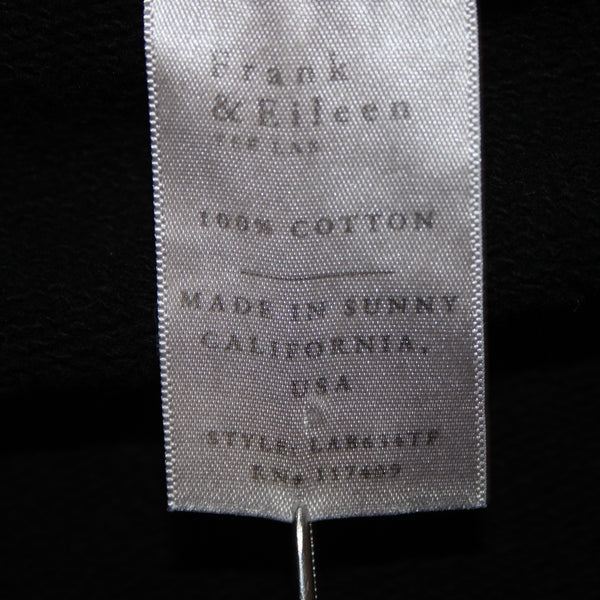 Frank Eileen Pant Sz S x 24 Black Elastic Waist 100% Cotton Ankle Pant